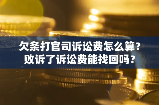 北京欠条打官司诉讼费怎么算？败诉了诉讼费能找回吗？