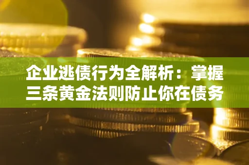 北京企业逃债行为全解析：掌握三条黄金法则防止你在债务乱局中“踩雷”